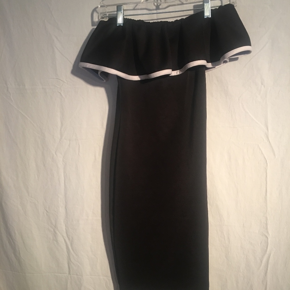 Black Strapless Cocktail Dress